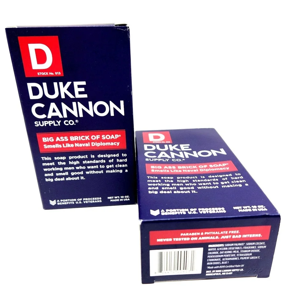 Duke Cannon Big Brick Soap WWII Naval Diplomacy 10oz Men's‎ Bar Soap 2 Pack